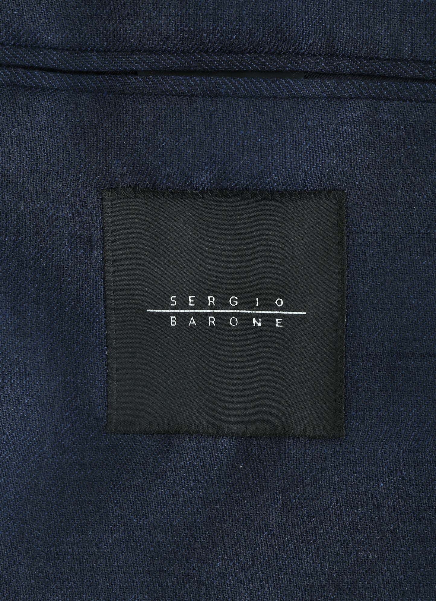 Napoli Peak Lapel Navy Linen Blazer