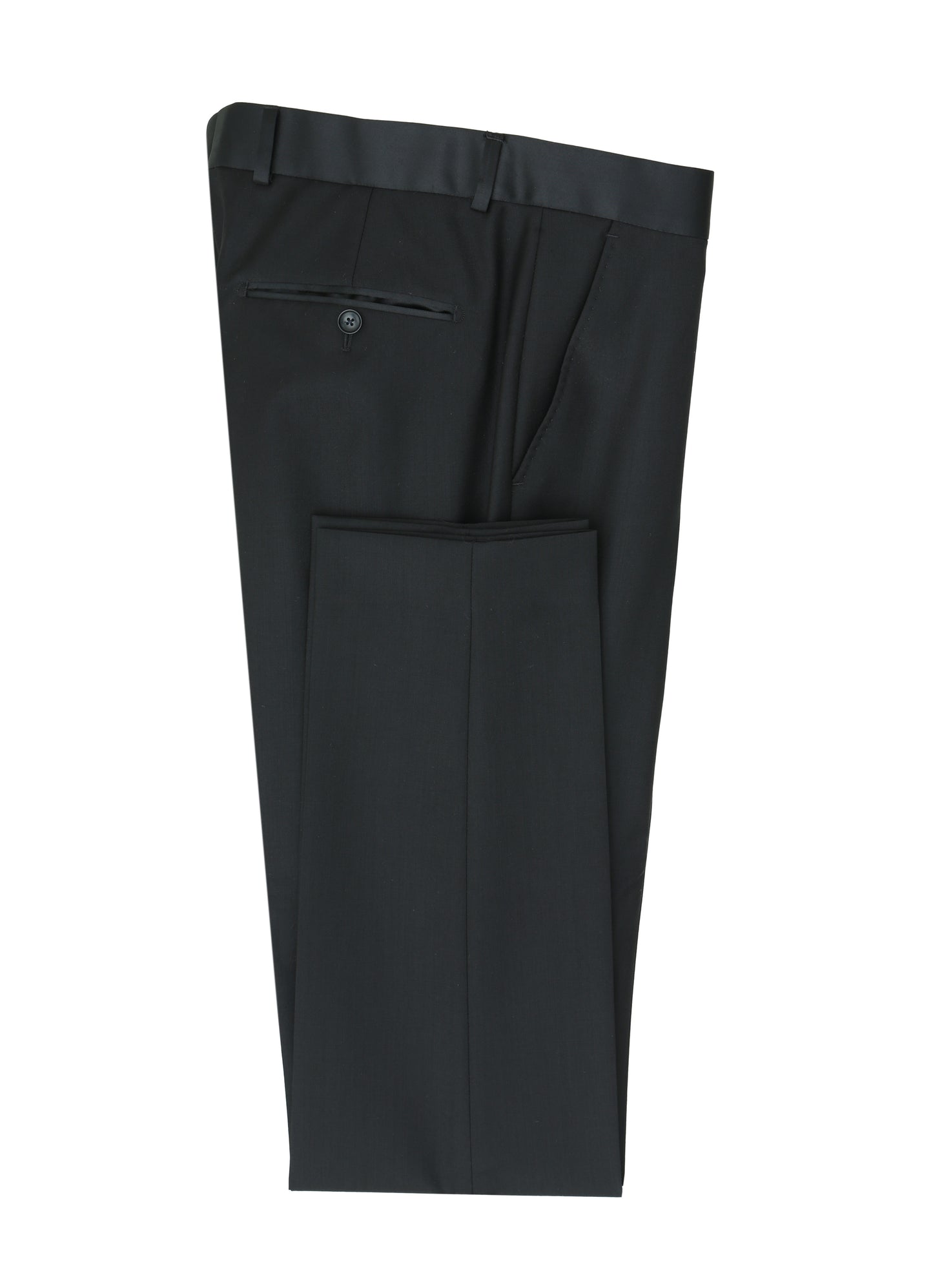 Finitura Felice Peak Lapel Black Dinner Suit %100 Wool