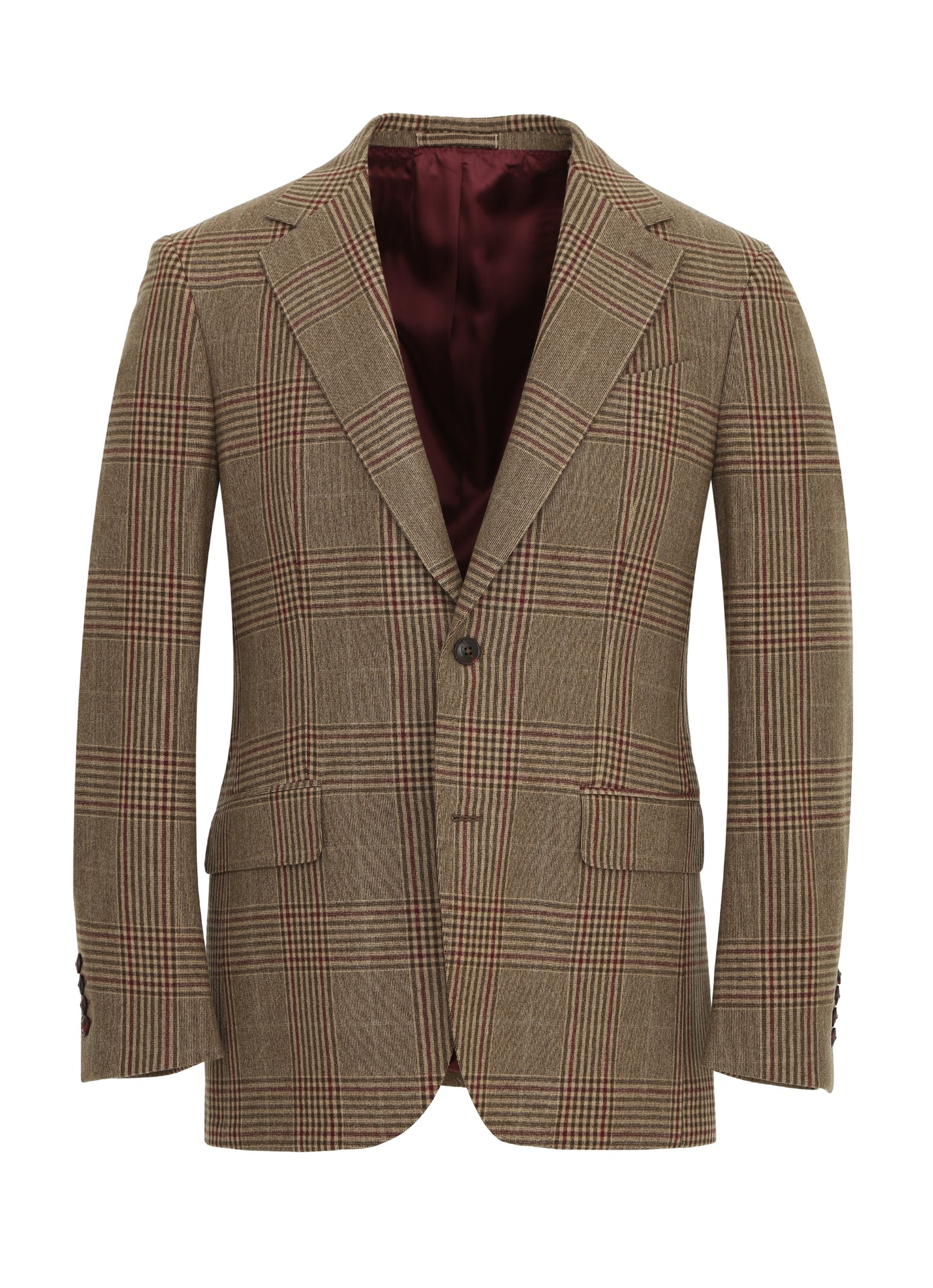 Ermenegildo Zegna Brown Check Cashmere Blazer