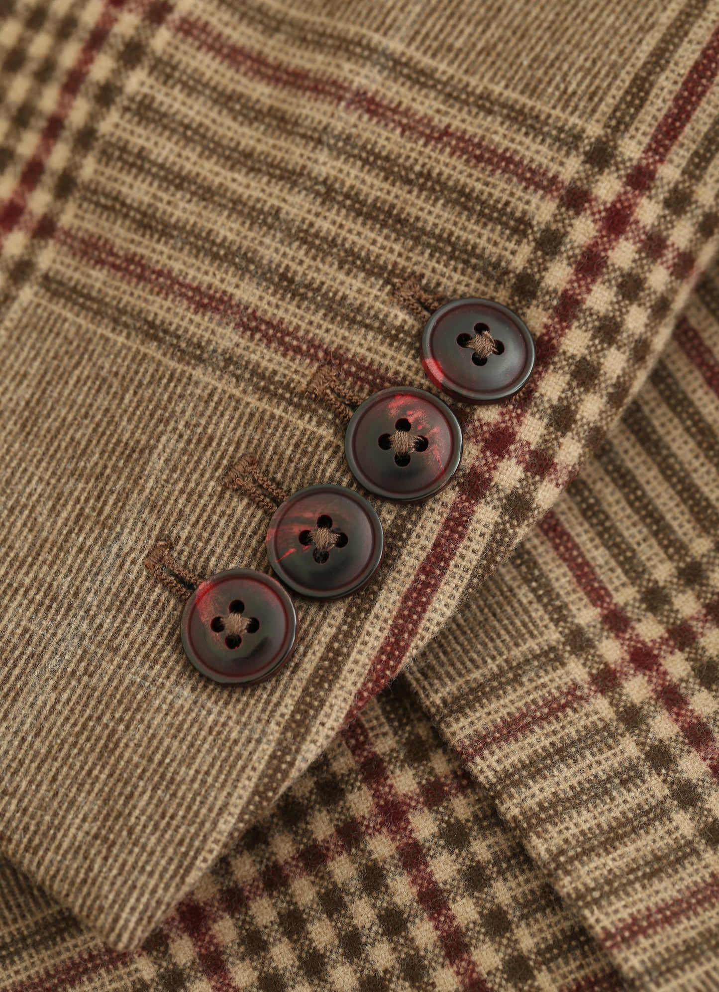 Ermenegildo Zegna Brown Check Cashmere Blazer
