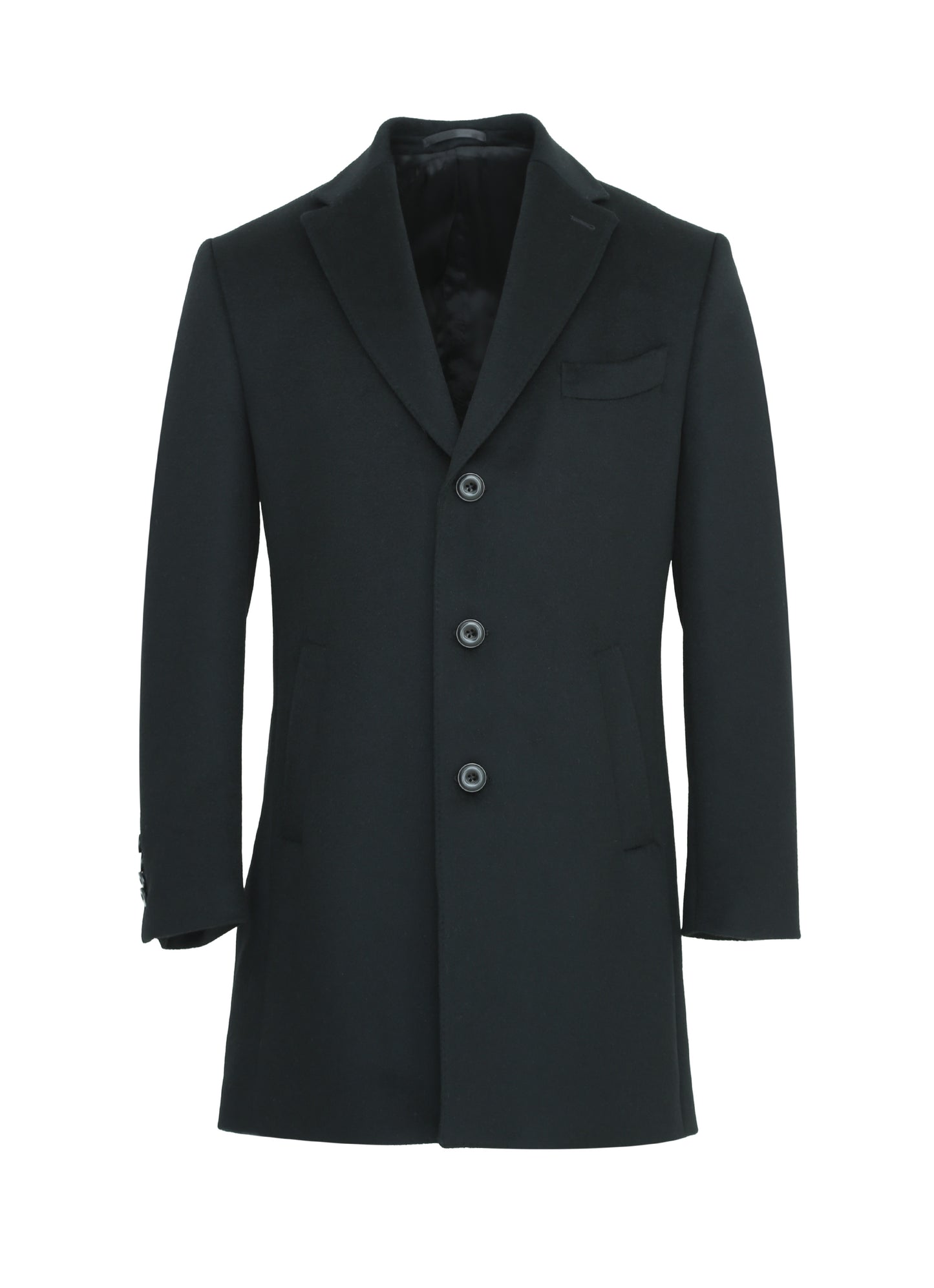 Tolave Siena 04 - Black Italian Cashmere Overcoat