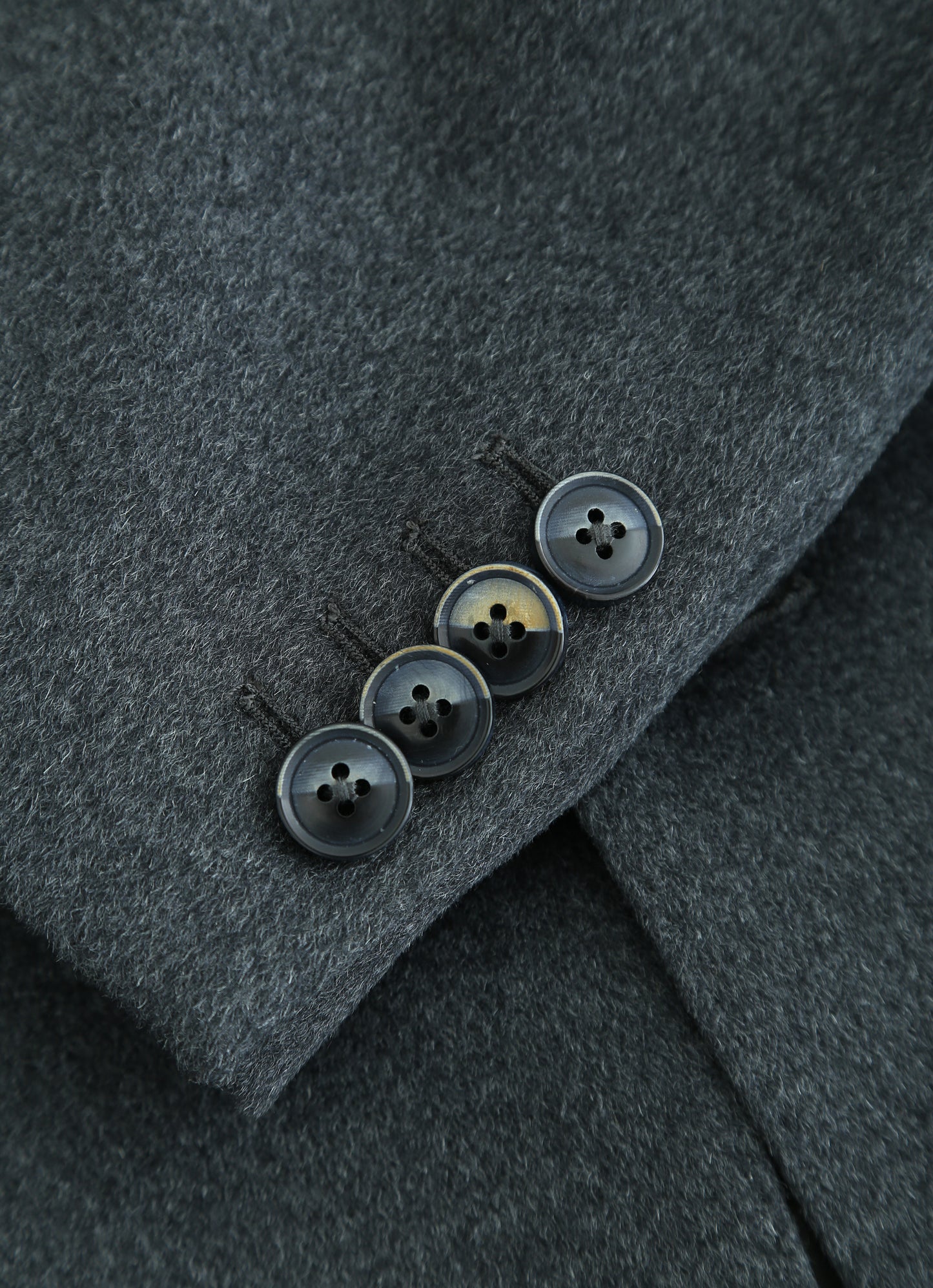 Charcoal Italian Cashmere Overcoat - Tolave Siena 02