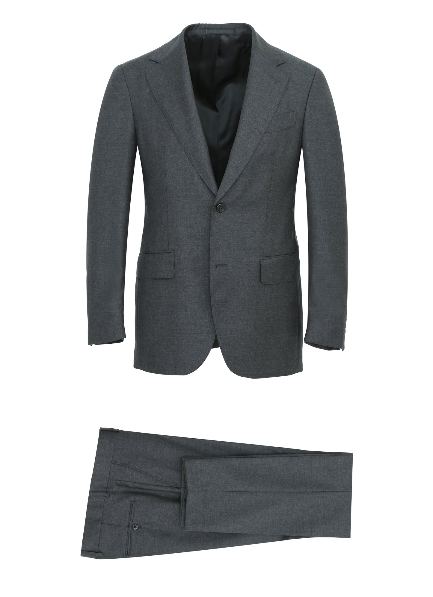 %100 Wool Italian Finitura Felice Charcoal Suit