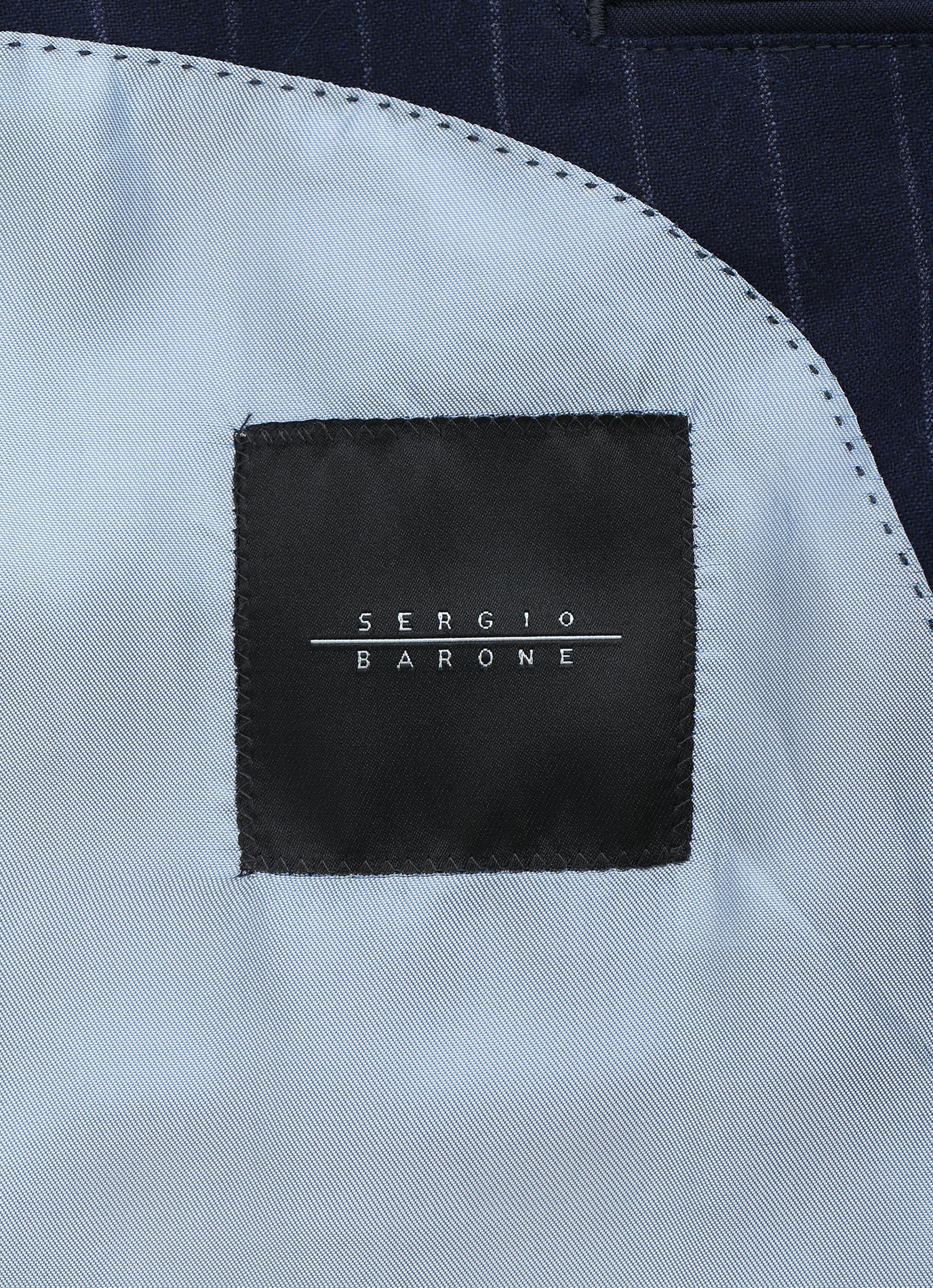 Lecco Cashmere Navy Pinstripe DB Suit – Italian Fabric | Tailored Fit