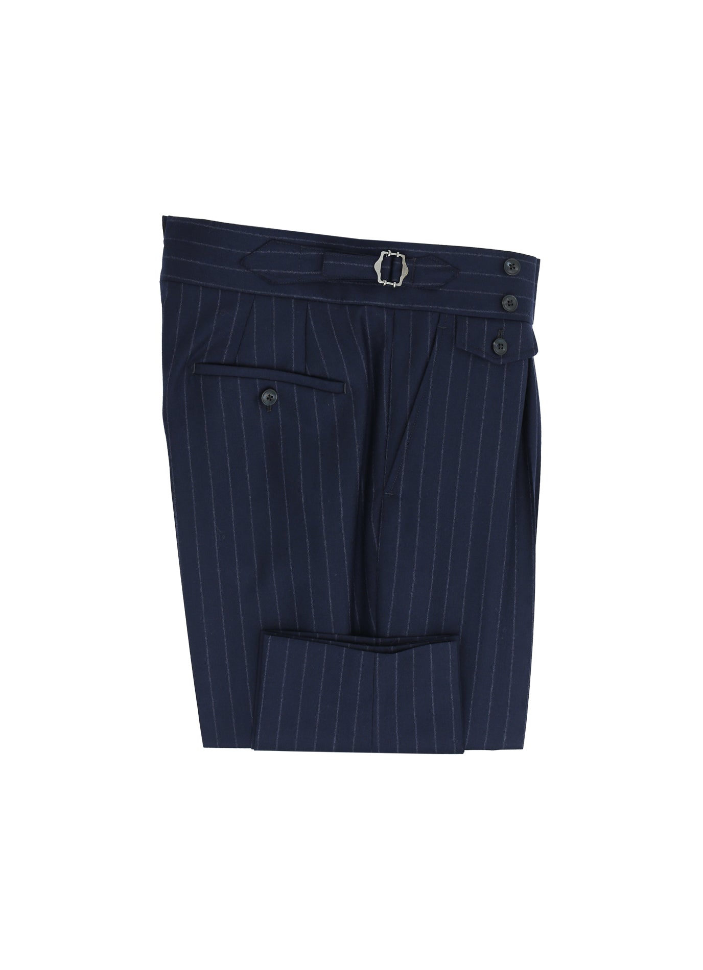 Lecco Cashmere Navy Pinstripe DB Suit – Italian Fabric | Tailored Fit