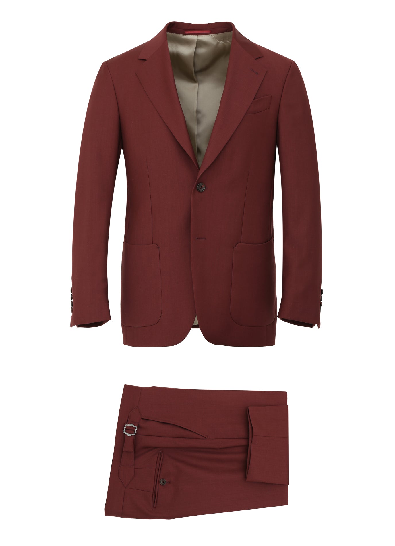 Amalfi Burgundy Suit – 100% Pure Italian Wool | Tailored Fit