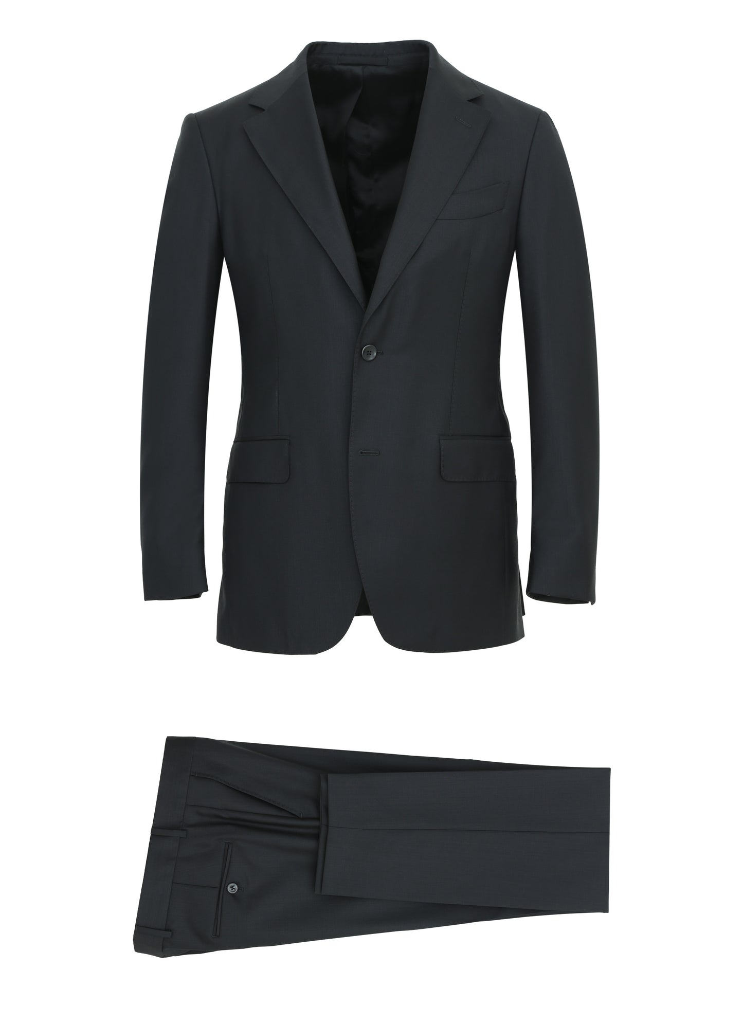 %100 Wool Italian Finitura Felice Black Suit