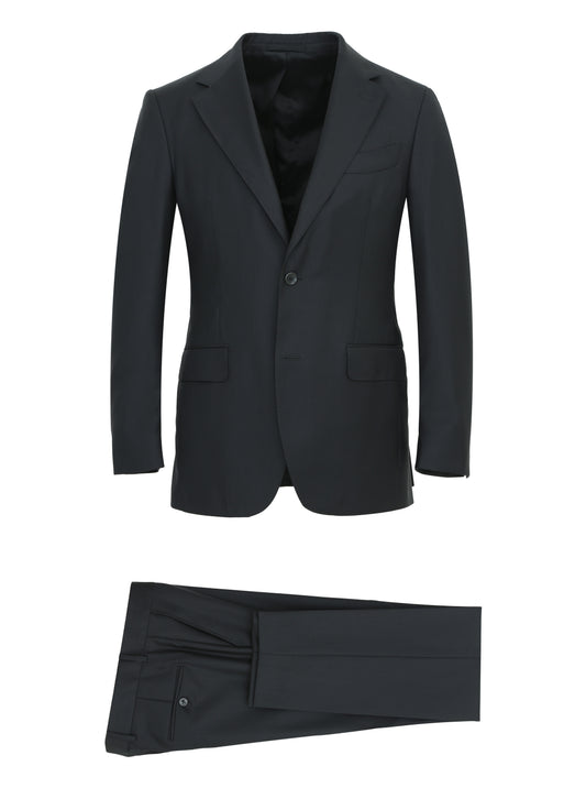%100 Wool Italian Finitura Felice Black Suit