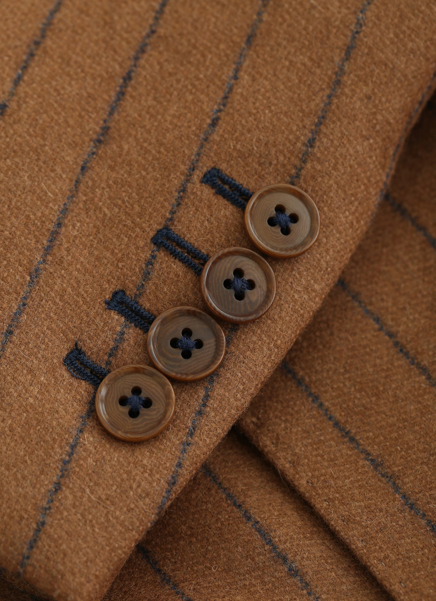 Ermenegildo Zegna DB Brown Striped Cashmere Blazer