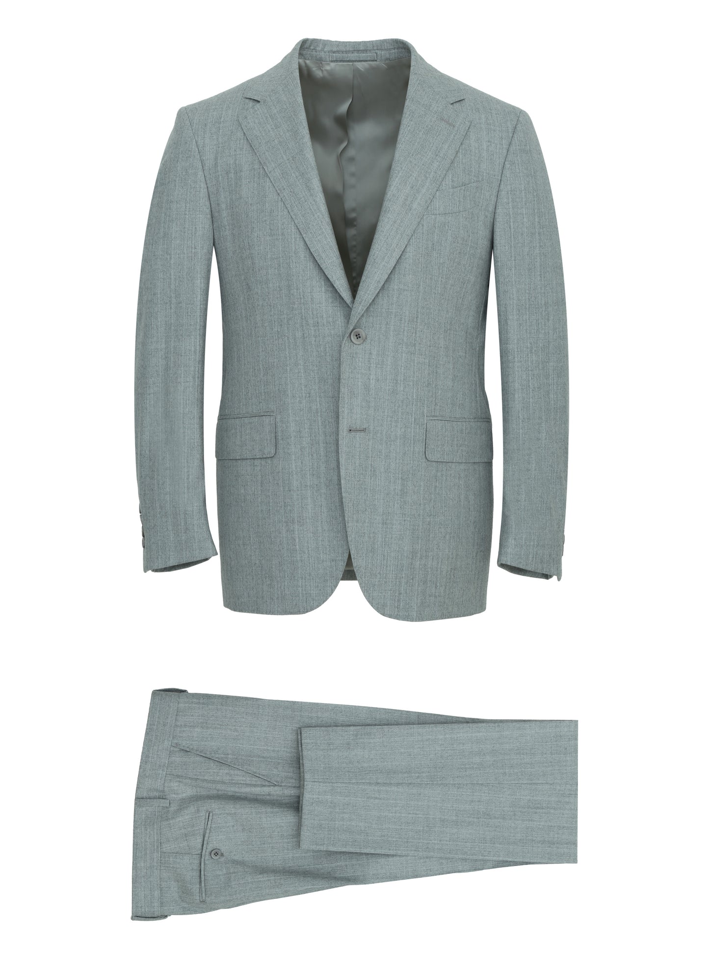 Cerruti Light Grey Flannel %100 Wool Suit