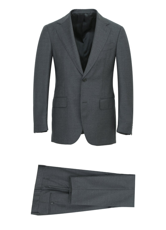 %100 Wool Italian Finitura Felice Charcoal Suit