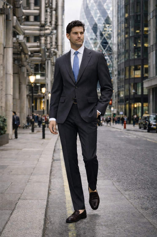 City Charcoal Suit - Italian Tailored Fit