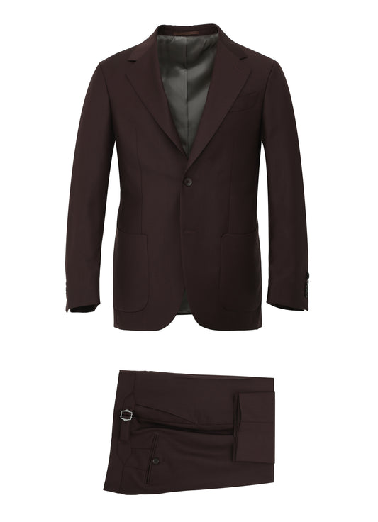Amalfi Dark Brown Suit – 100% Pure Italian Wool | Tailored Fit