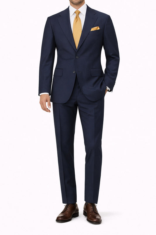 Italian Navy Suit Wool made in Italy in London 