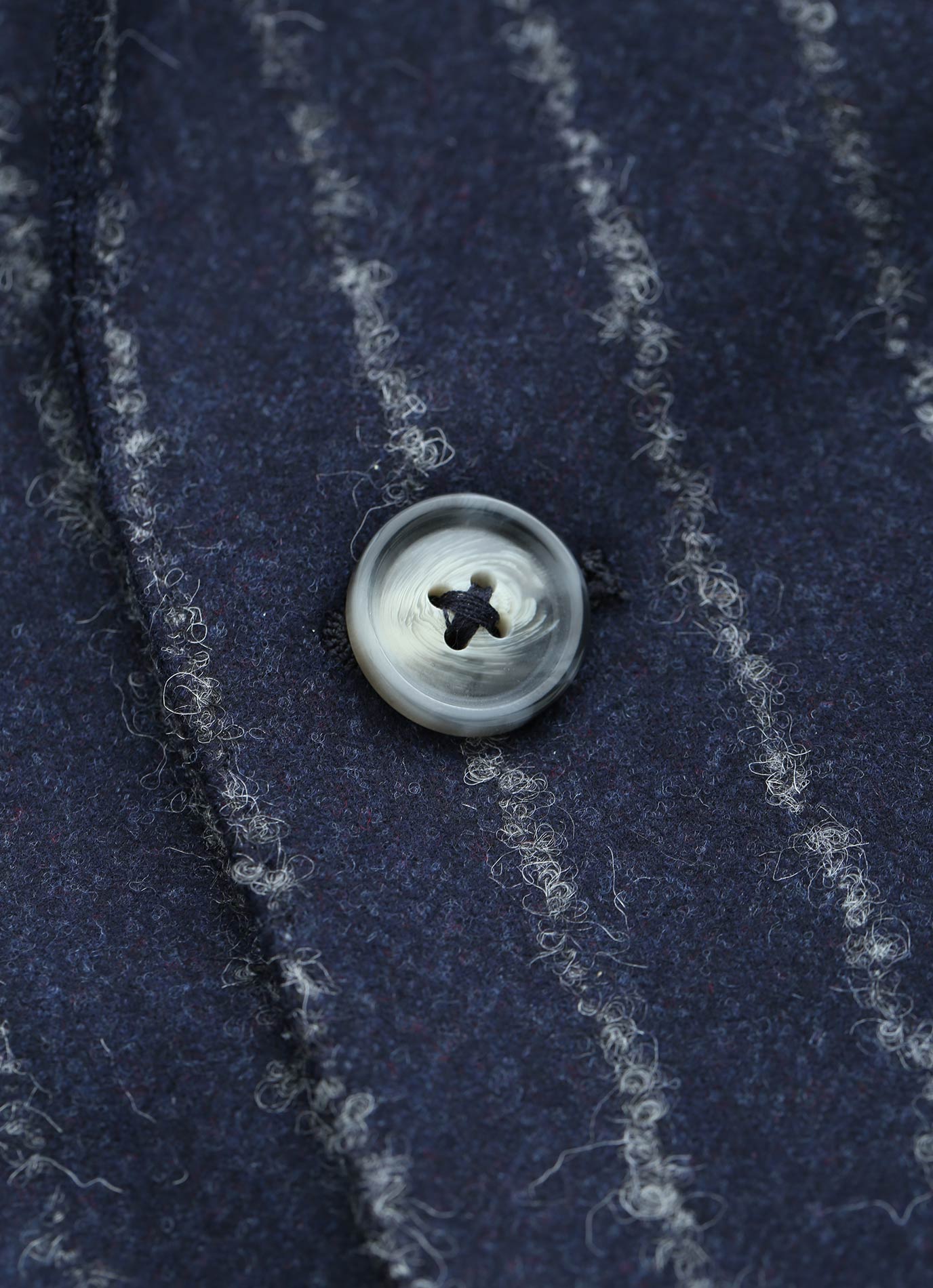 Cerruti Italian Flannel Wool Double-Breasted Pinstripe Navy Blazer