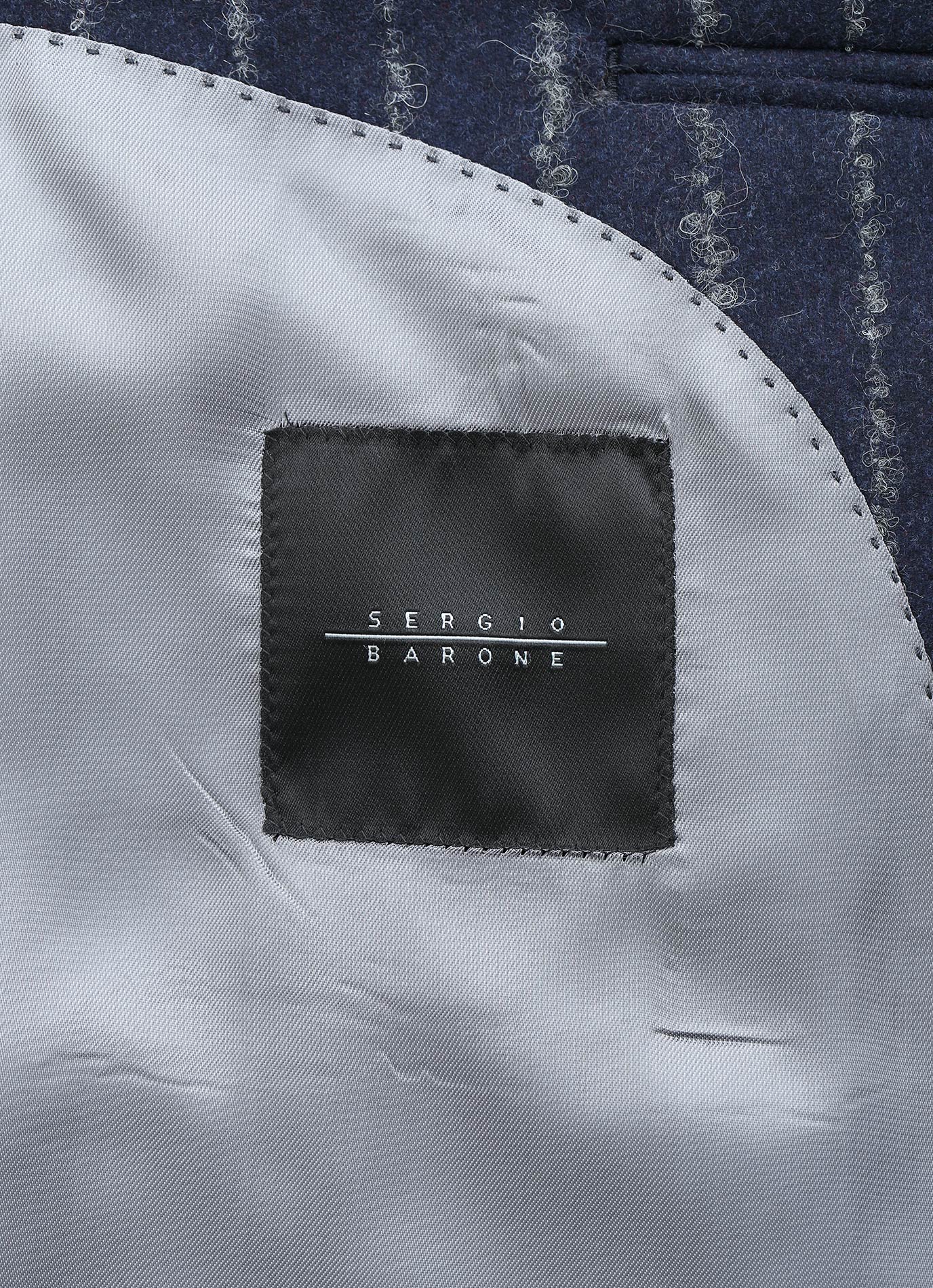 Cerruti Italian Flannel Wool Double-Breasted Pinstripe Navy Blazer