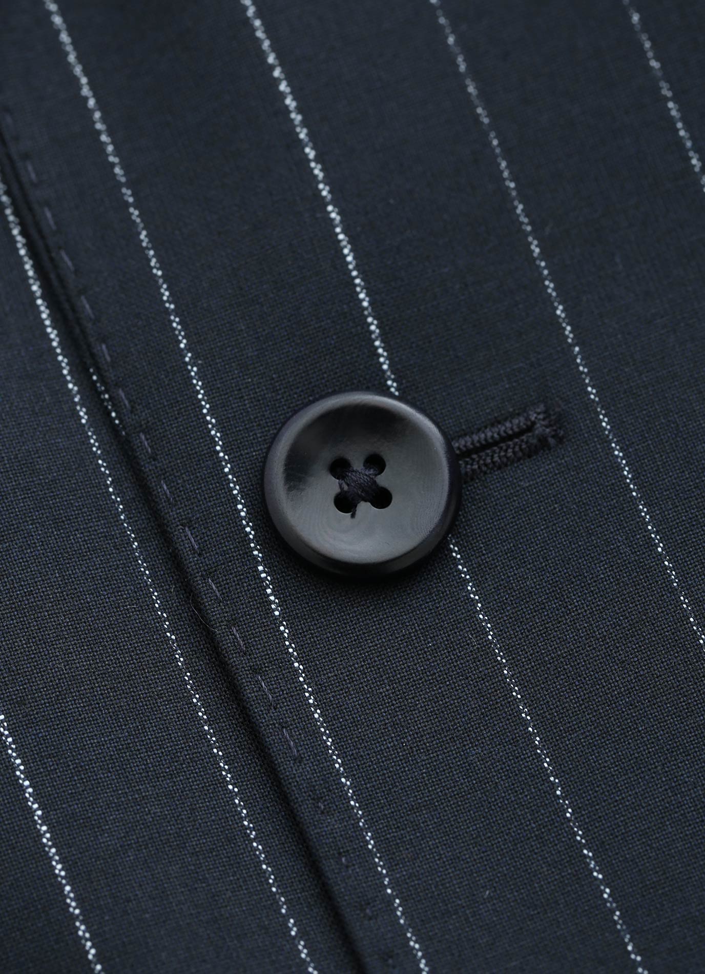 London Dark Navy Pinstripe Double-Breasted Suit – Italian Tailored Fit