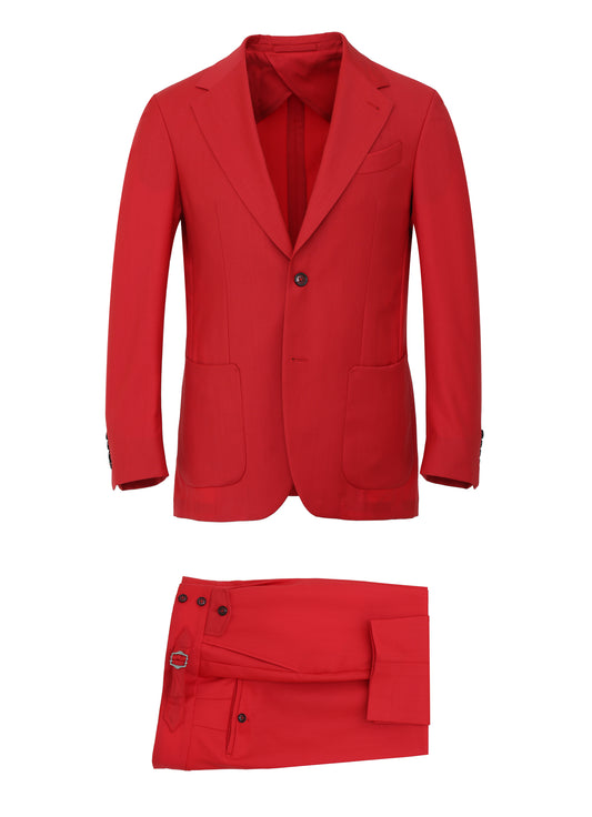 Amalfi Red Suit – 100% Pure Italian Wool | Tailored Fit
