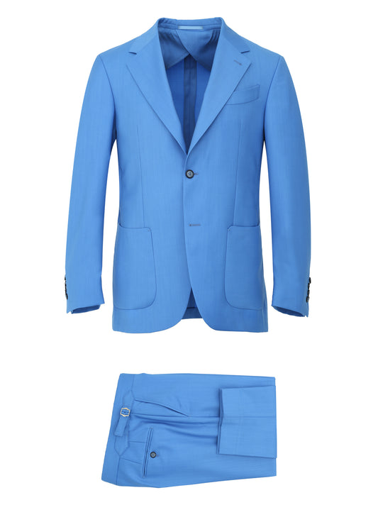 Amalfi Sky Blue Suit – 100% Pure Italian Wool | Tailored Fit
