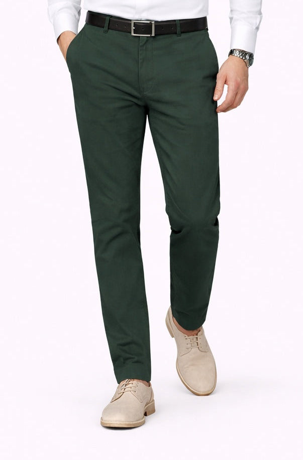 dark green chinos made in Italy 