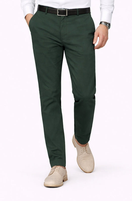 dark green chinos made in Italy 