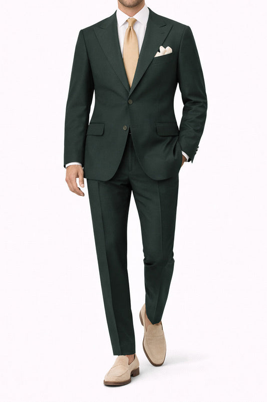 dark green French suit london