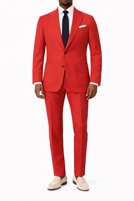 red suit wool royal ascot wedding suits london